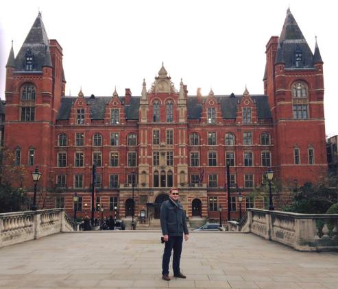 Standing in front of the Royal College of Music in London (2015)